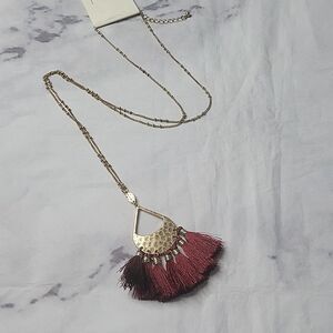 Influence Red Tassel Necklace